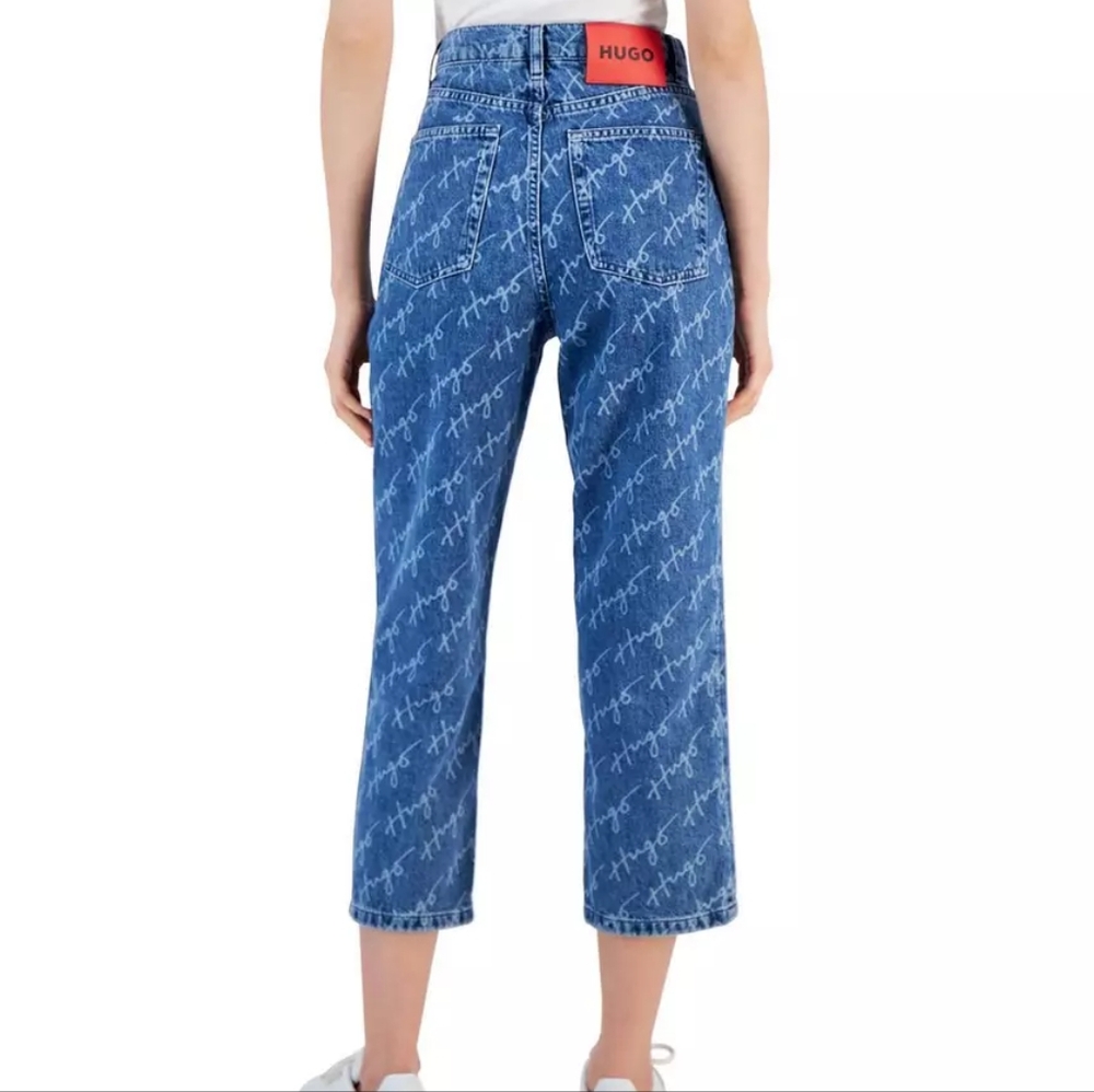 HUGO Boss Women's Logo Denim Cropped pants  BNWT
